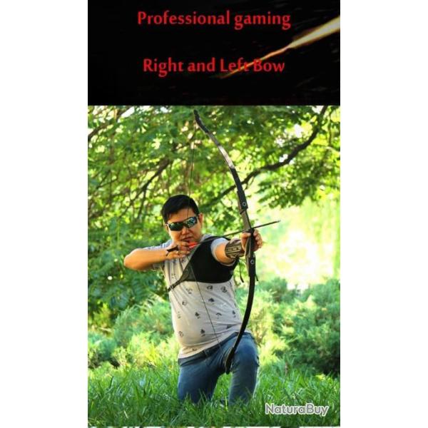 Arc Double Fl�che Incurv�e Ambidextre 40lbs/18,15kg Pression Sport Tir Ext�rieur Adulte Haute Qualt�