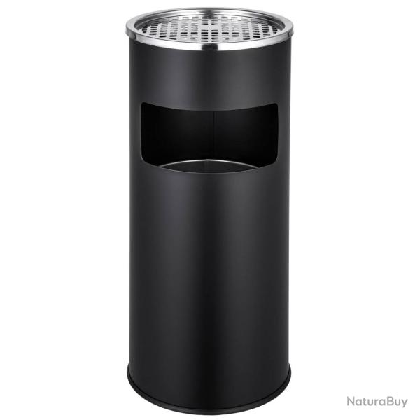 Cendrier ext�rieur design avec poubelle en acier inoxydable 30 litres noir 08_0000579