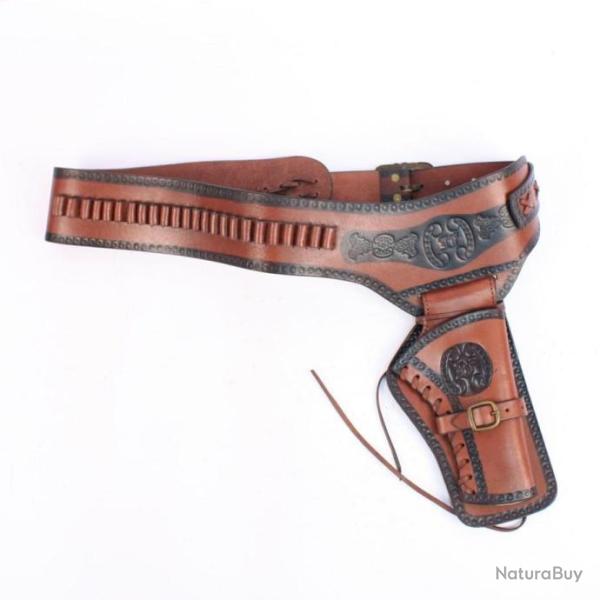 HOLSTER CEINTURON WESTERN CUIR 1 ARME