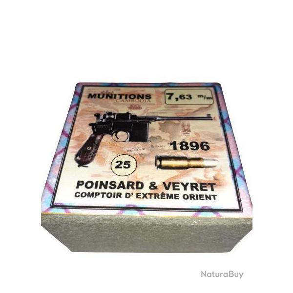 7,63 mm Mauser C96: Reproduction boite cartouches (vide) POINSARD & VEYRET 10015140