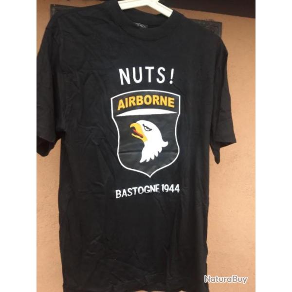 T-SHIRT NOIR "101 EME AIRBORNE "NUTS !
