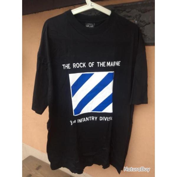 T-SHIRT NOIR "THE ROCK OF THE MARNE"