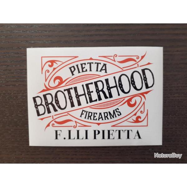 PIETTA FAP " BROTHERHOOD " AUTOCOLLANT STICKER REVOLER POUDRE NOIRE