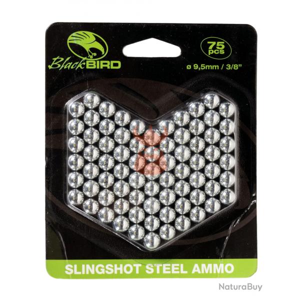 75 Billes en acier 9.5mm pour arc � poulies Booster Fireball (ou lance pierres)