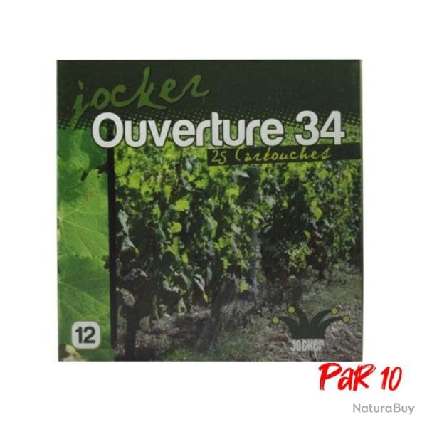Bo�te de 25 Cartouches Jocker Ouverture 34 BG Cal. 12 70 16 Par 10