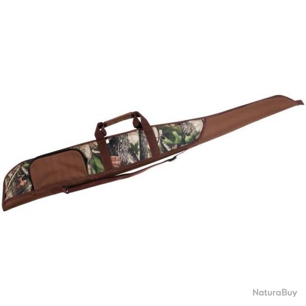 Etui Fusil  Chandon  Januel Marron Et Camo Sous-Bois Avec Poche - 130 cm