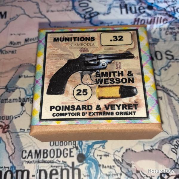 32 SW (Poinsard & Veyret): Reproduction boite munitions (vide) Collection vintage PV 10019519