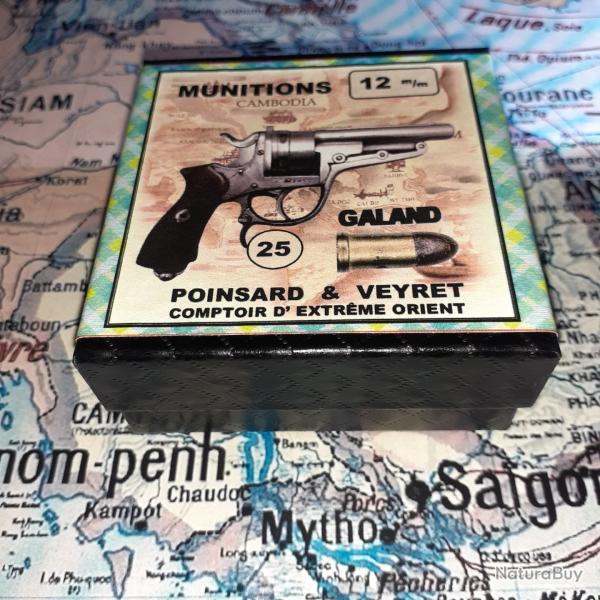 12 mm Galand (Poinsard & Veyret): Reproduction boite munitions (vide) PV 10019538