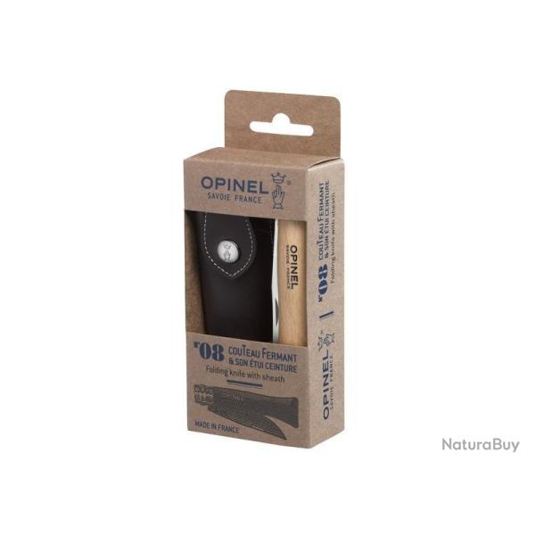 Couteau OPINEL n� 8VRI + �tui r�f. 92178, en bo�te individuelle