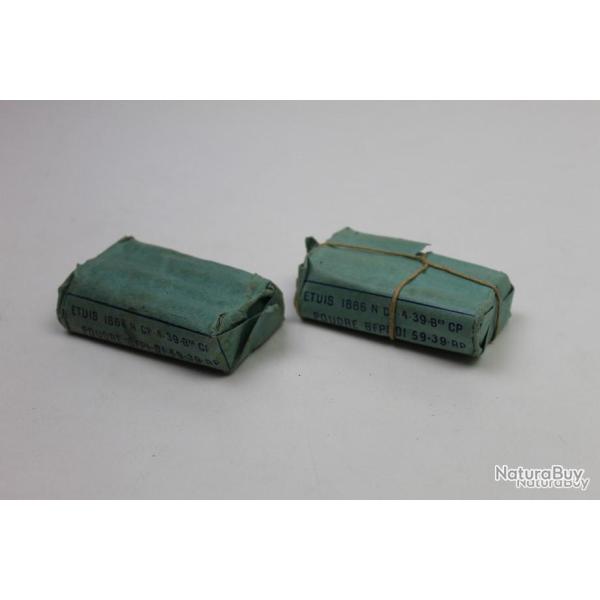 Lot 2 ballotins munitions LEBEL 1886