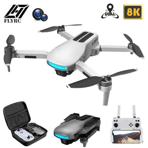 Drone R�solution 8K HD double cam�ra 360� � 3 vitesses + 2 batteries + Sac