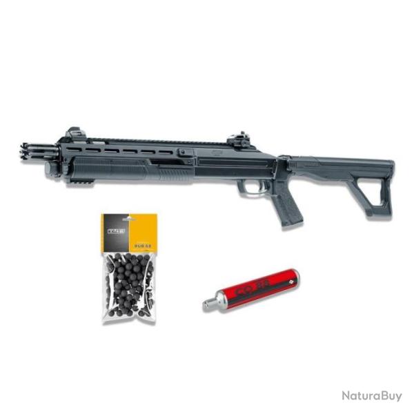 Pack fusil  pompe UMAREX t4e hdx 68 cal.68 40joules + 100 billes + 1co2