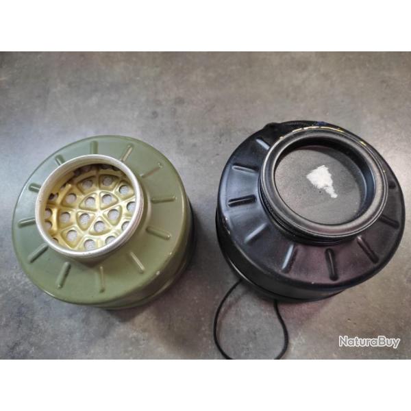 Lot cartouches masque a gaz militaria Serbe