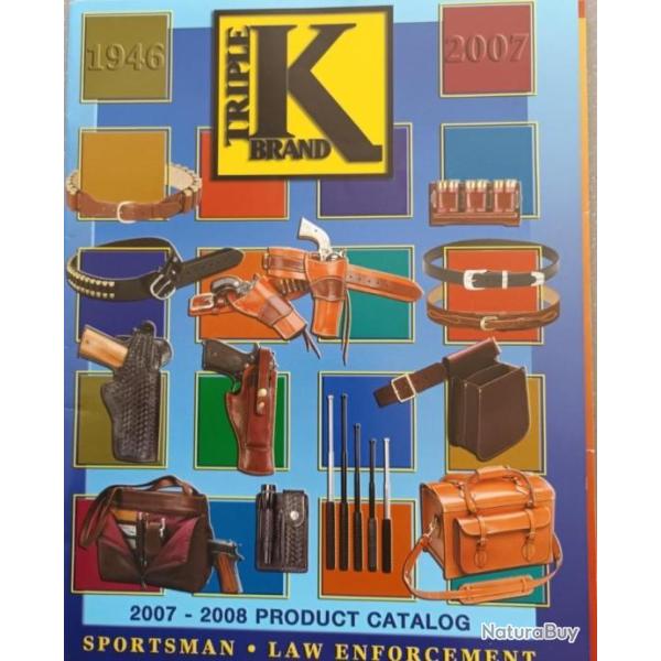 Rare catalogue TRIPLE K 2007 2008 cuir leather western holster bretelle ceinturon chasse tir