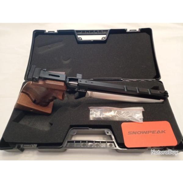 PISTOLET PP20 DE TIR OLYMPIQUE PCP SNOWPEAK   4,5 mm 7,5 Joul.