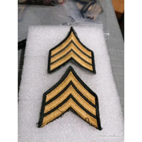 Paire de grades arm�e us SERGEANT jaune original 1