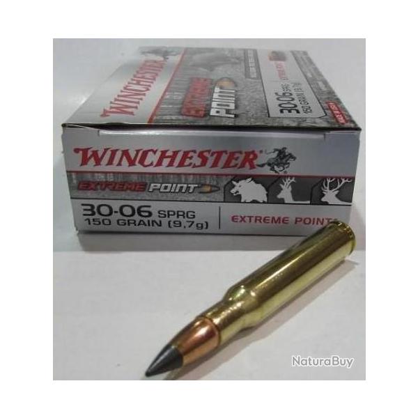 1 boite neuve de 20 cartouches  de calibre 30-06, Winchester, ogive Extreme Point 150 grains
