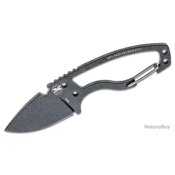 Couteau DPx Gear HEAT Hiker Black Lame Acier Carbone 1095 Manche Acier Etui Kydex Made USA DPXHTX023