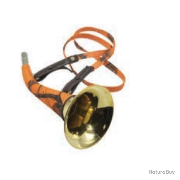 Corne Plate Januel en Laiton Gain�e  - Orange Camo  Sous Blister - 30 cm