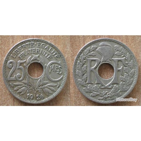 France 25 Centimes 1926 Piece Lindauer Franc Centime