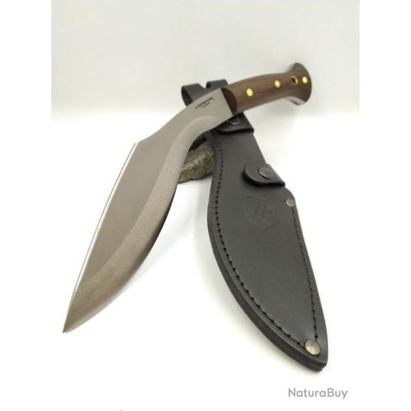 Kukri CONDOR Lame en acier 1075HC de 7 mm d'�paisseur Manche en Noyer avec Etui Kydex