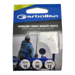 Hame&ccedil;ons Garbolino Forg&eacute; Bronz&eacute; Droit 16 / D 0.12mm