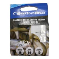 Hame&ccedil;ons Garbolino Bronze Sp&eacute;cial Ablette et Petits Poissons 18 / D 0.10mm