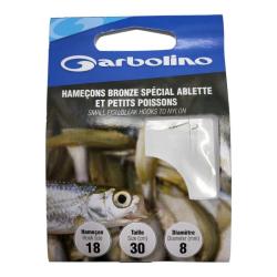 Hame&ccedil;ons Garbolino Bronze Sp&eacute;cial Ablette et Petits Poissons 18 / D 0.08mm