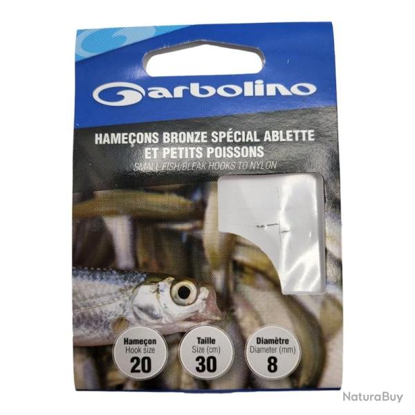 Hame�ons Garbolino Bronze Sp�cial Ablette et Petits Poissons 20 / D 0.08mm