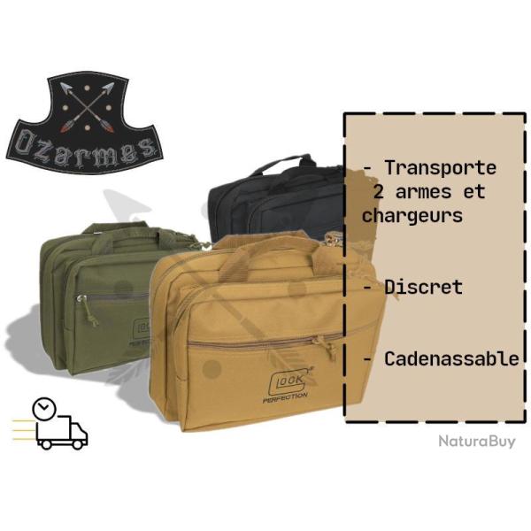 Sac Glock Perfection Double Compartiment - Transport Armes de Poing - Poche Sacoche Pochette tactiqu