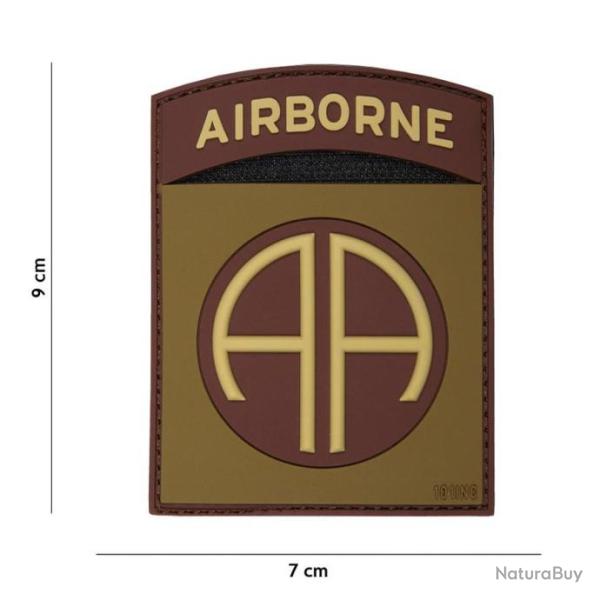 Patch 3D PVC Airborne vert/marron
