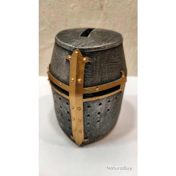 HEAUME TEMPLIER TIRELIRE MEDIEVALE/CASQUE MOYEN AGE