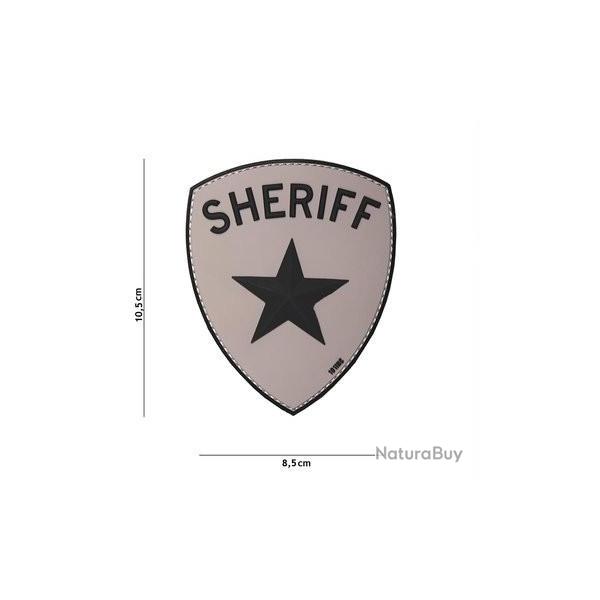 Patch 3D PVC Sheriff gris
