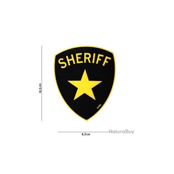 Patch 3D PVC Sheriff noir