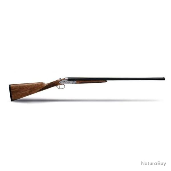 Fusil Huglu Juxtapos� 200  Contreplatine Grav�e Crosse Anglaise Grade 3  / Canon 71 cm - 28/76