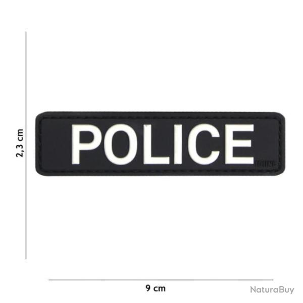 PATCH 3D PVC POLICE noir
