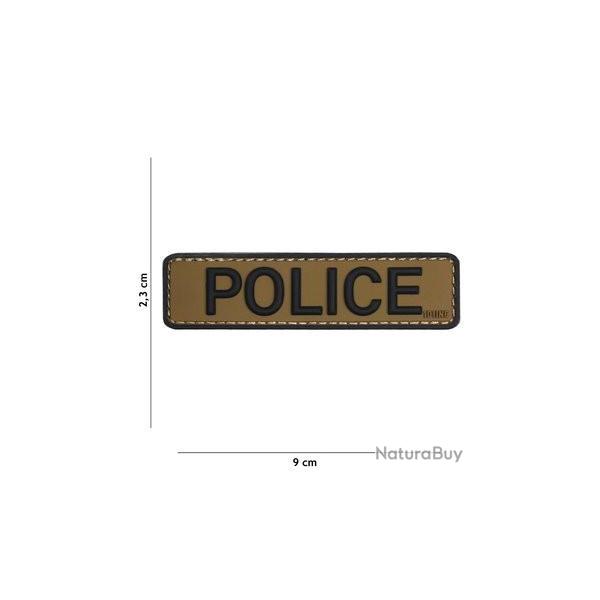 PATCH 3D PVC POLICE vert/noir