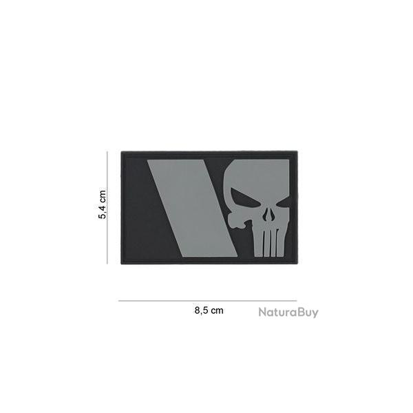 PATCH 3D PVC DRAPEAU FRANCE PUNISHER GRIS