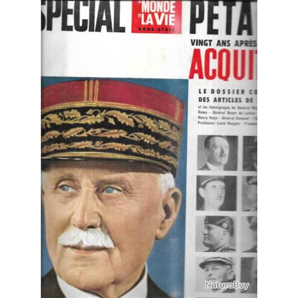 le monde et la vie mar�chal p�tain 4 revues , p�tain vingt ans apr�s serait acquitt� ,