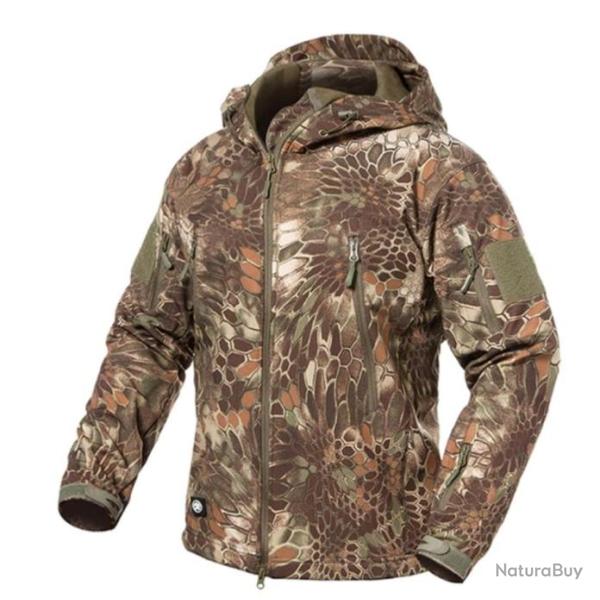 VESTE de chasse impermeable coupe vent, coloris CAMOUFLAGE MOUNTAIN......