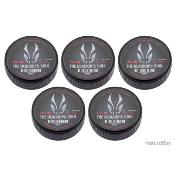 DTL24 - 5 BOITES DE PLOMBS POINTUS BLACK OPS 4.5 MM