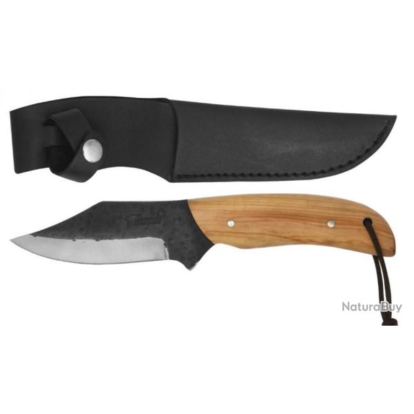 COUTEAU BAROUDEUR LAME BRUTE FRAPP�E 24 CM & �TUI - TECK