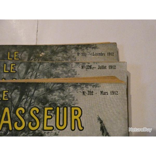 Le chasseur fran�ais  ann�e 1912 - 3 n�  1913 - 9 n�  1914 - 2 n� soit 14 num�ros