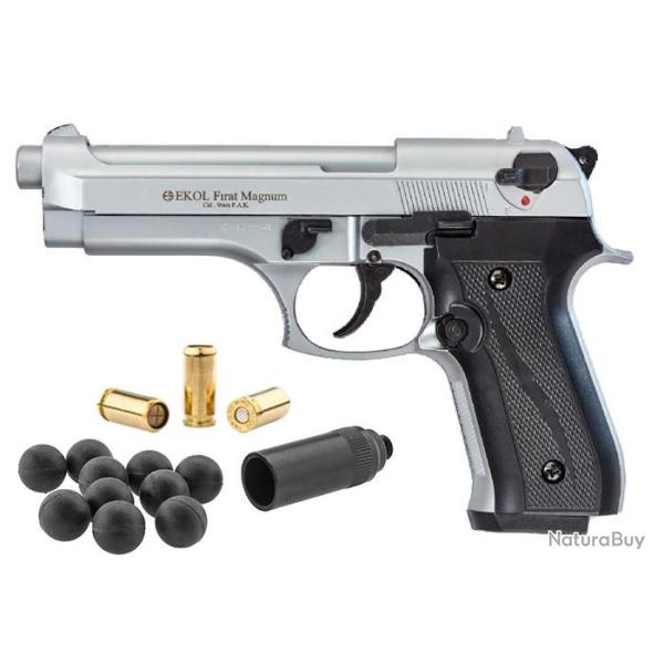 LANCE BALLES CAOUTCHOUC EKOL FIRAT MAGNUM CHROME 9MM PAK