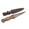 petites annonces chasse p&ecirc;che : SUPERBE DAGUE Scottish SGIAN DUBH DAMAS 256 Layers Brown Rosewood Handle Leather Sheath