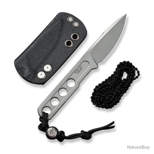 Couteau De Cou CIVIVI Circulus Stonewash Lame Acier 10Cr15CoMoV Etui Kydex CIVC220122