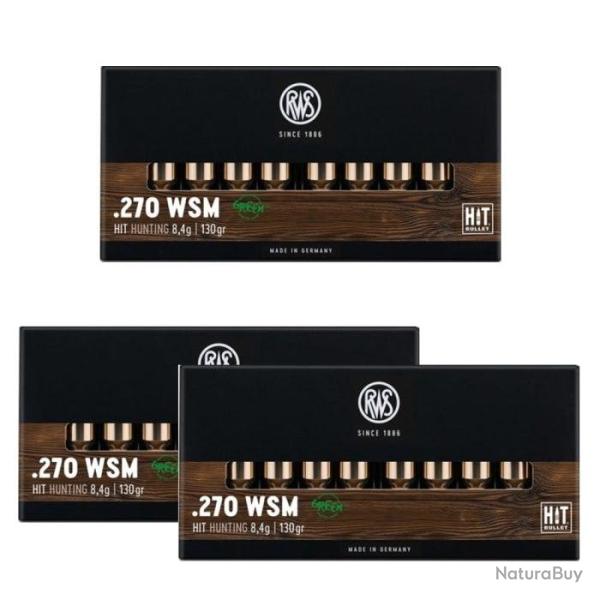 Balles RWS Hit - Cal. 270 WSM - Par 3
