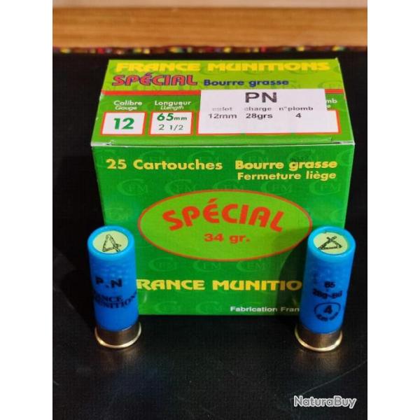 cartouche poudre noire pour coach gun cal 12/65 PB n�4