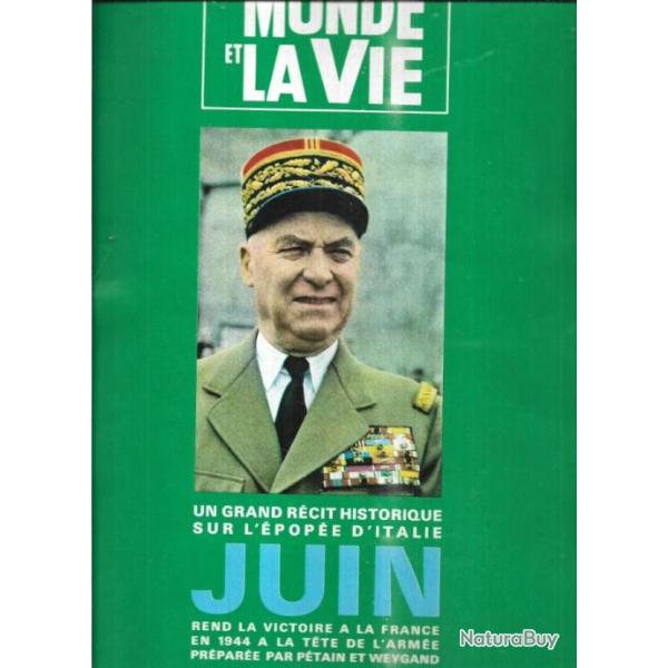 le monde et la vie 158 juillet 1966 juin l'pope d'italie , gauchos mongolie, la corse prhistoriqu