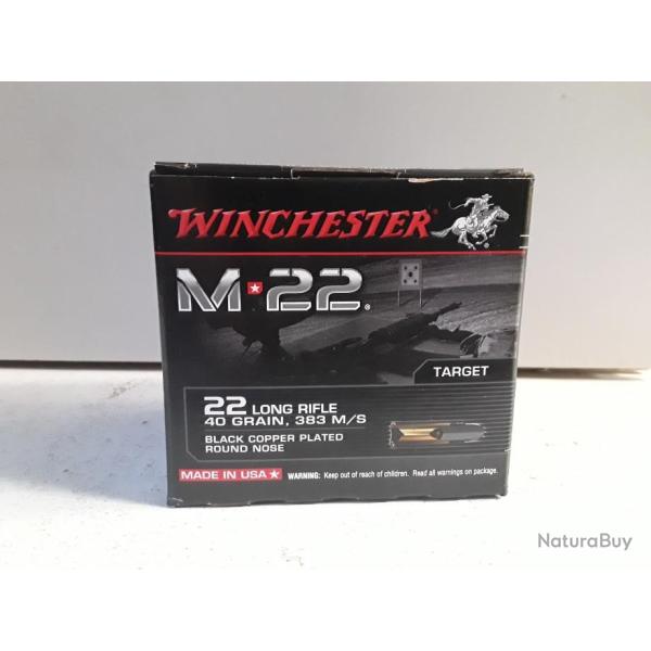 9219 BOITE DE 400 BALLES � PERCUSSION LATERALE WINCHESTER M22 CAL22LR 40GRAINS  NEUF